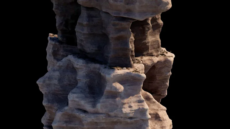 Détails d'une colonne rocheuse