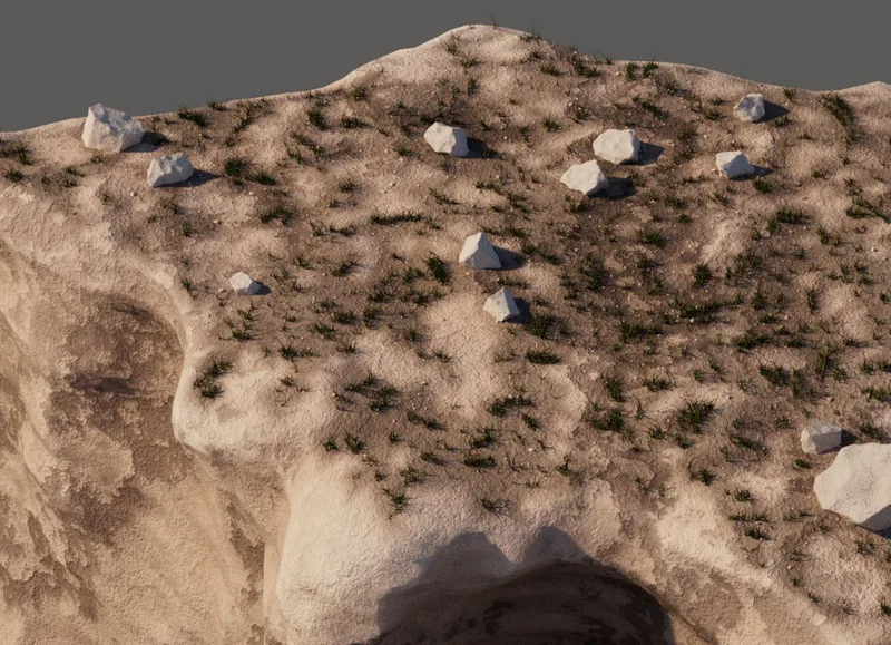 Rocher généré par le HDA Rock Generator