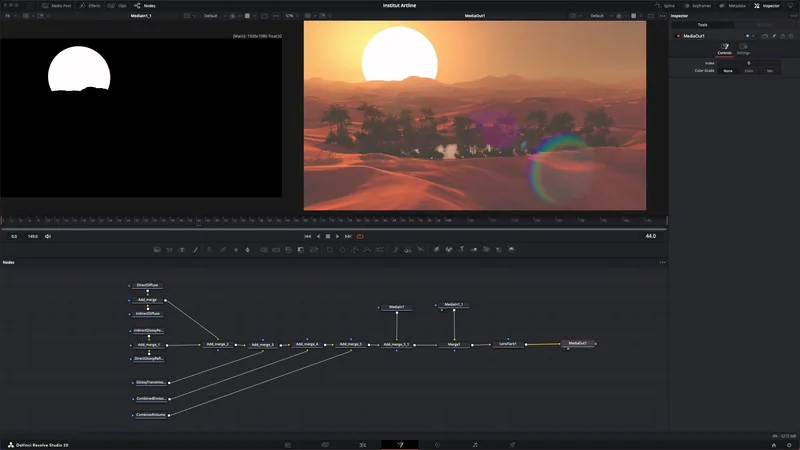 Compositing de l'oasis